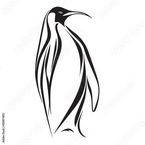 Penguin in cartoon, doodle style. Image for t-shirt, web, mobile apps and ui. Isolated 2d vector illustration in logo, icon, sketch style, Eps 10. AI Generative