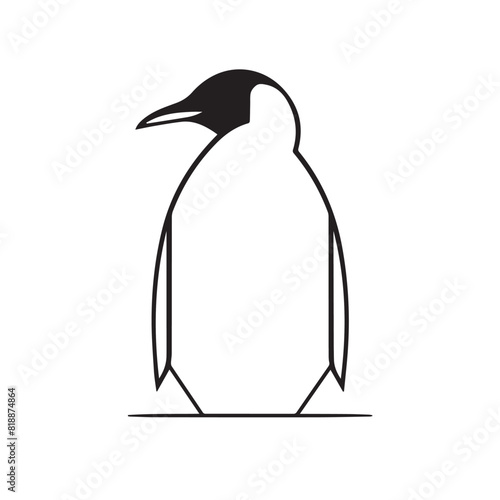 Penguin in cartoon, doodle style. Image for t-shirt, web, mobile apps and ui. Isolated 2d vector illustration in logo, icon, sketch style, Eps 10. AI Generative