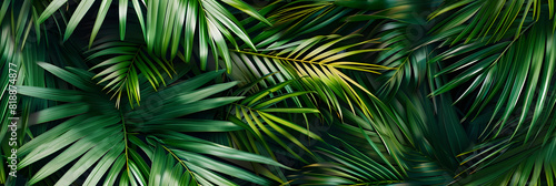 Palm leaves background