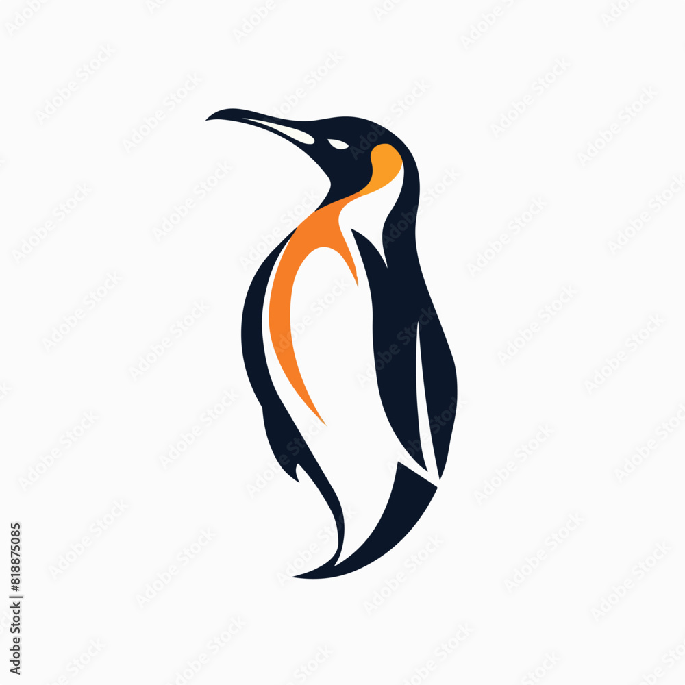 Obraz premium Penguin in cartoon, doodle style. Image for t-shirt, web, mobile apps and ui. Isolated 2d vector illustration in logo, icon, sketch style, Eps 10. AI Generative
