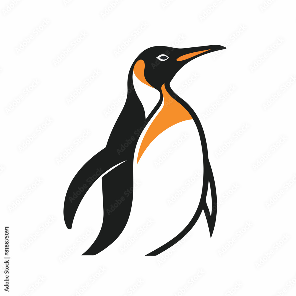 Fototapeta premium Penguin in cartoon, doodle style. Image for t-shirt, web, mobile apps and ui. Isolated 2d vector illustration in logo, icon, sketch style, Eps 10. AI Generative