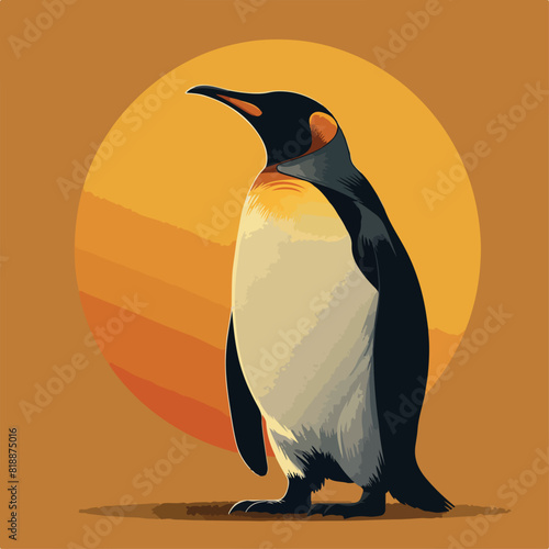 Penguin in cartoon, doodle style. Image for t-shirt, web, mobile apps and ui. Isolated 2d vector illustration in logo, icon, sketch style, Eps 10. AI Generative