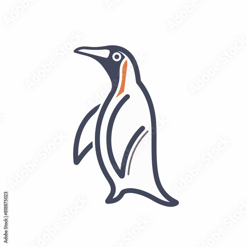 Penguin in cartoon, doodle style. Image for t-shirt, web, mobile apps and ui. Isolated 2d vector illustration in logo, icon, sketch style, Eps 10. AI Generative