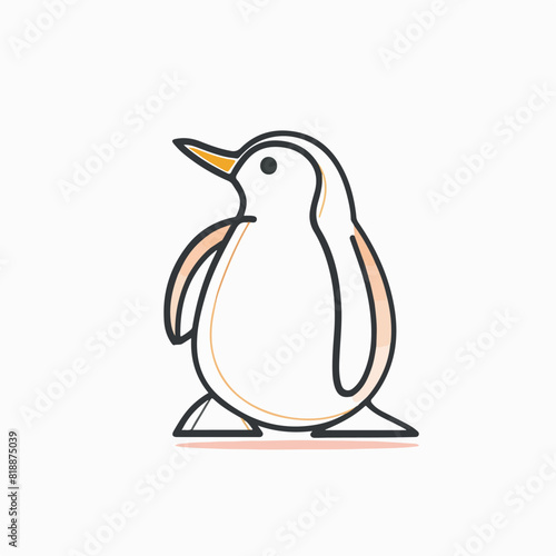 Penguin in cartoon, doodle style. Image for t-shirt, web, mobile apps and ui. Isolated 2d vector illustration in logo, icon, sketch style, Eps 10. AI Generative