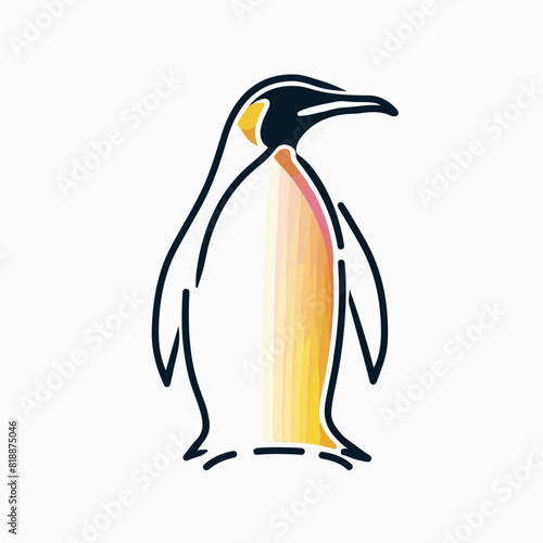 Penguin in cartoon, doodle style. Image for t-shirt, web, mobile apps and ui. Isolated 2d vector illustration in logo, icon, sketch style, Eps 10. AI Generative