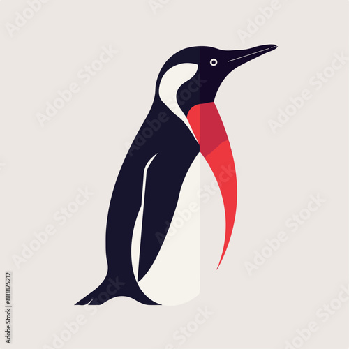 Penguin in cartoon, doodle style. Image for t-shirt, web, mobile apps and ui. Isolated 2d vector illustration in logo, icon, sketch style, Eps 10. AI Generative