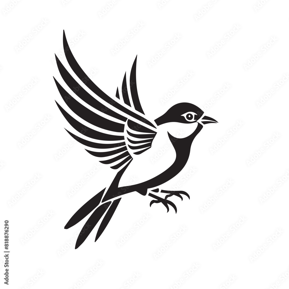 Fototapeta premium Skylark in cartoon, doodle style. Image for t-shirt, web, mobile apps and ui. Isolated 2d vector illustration in logo, icon, sketch style, Eps 10. AI Generative