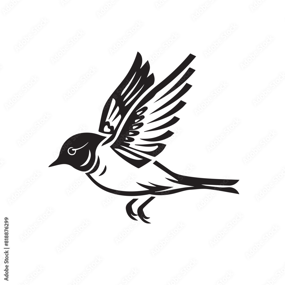 Fototapeta premium Skylark in cartoon, doodle style. Image for t-shirt, web, mobile apps and ui. Isolated 2d vector illustration in logo, icon, sketch style, Eps 10. AI Generative