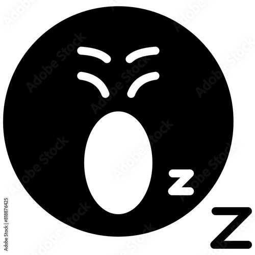 sleepy solid icon