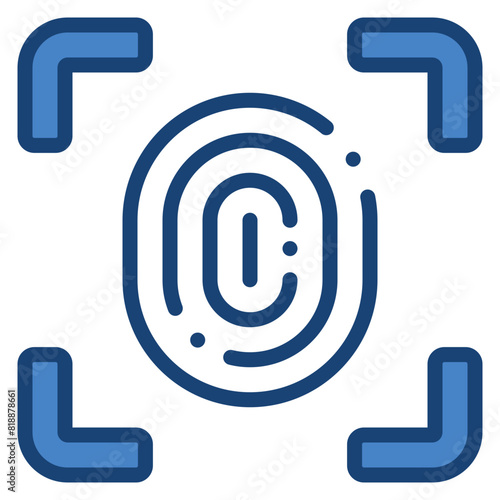 fingerprint scanning icon