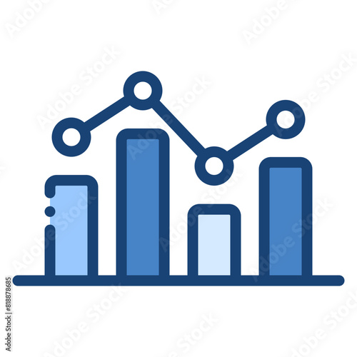 statistical bar graph icon