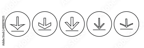 Download arrow set line icon. Web and app button.