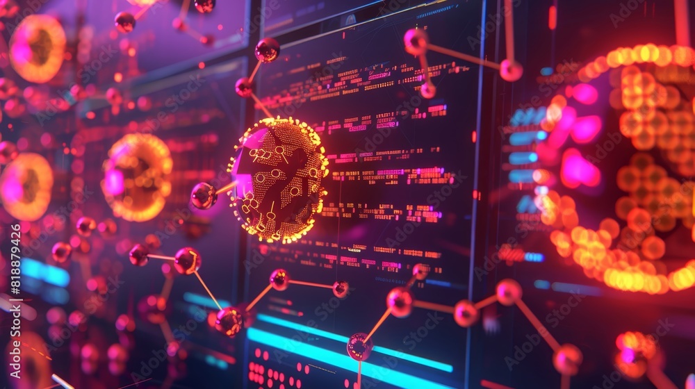 Obraz premium Futuristic Data Center