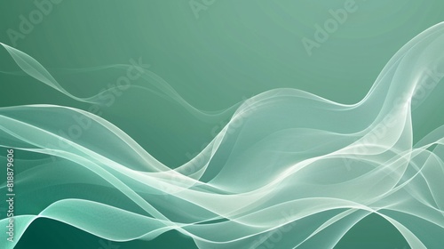 Abstract, paper and creative design in the style of curves for backdrop, wallpaper or graphic poster advertising with copyspace. Green, layers and craft template for background, banner or mockup