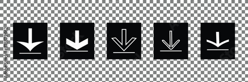Download arrow set line icon. Web and app button.
