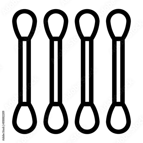 cotton swabs ilustration icon