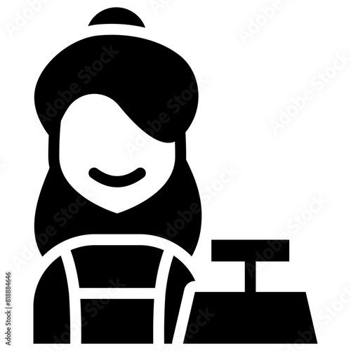 cashier solid icon