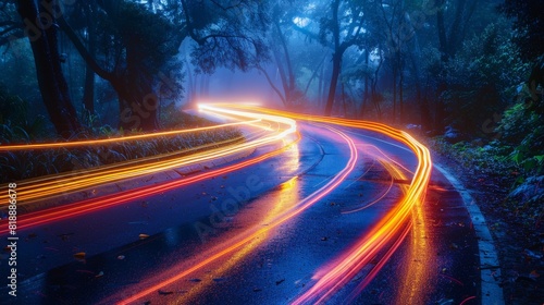 Neon Light Trails Sparkle © lan