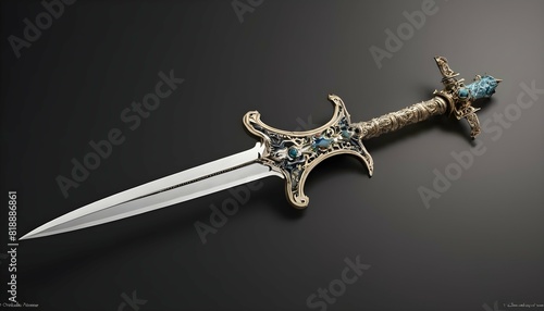 A dagger of balance its dual blades representing upscaled_3