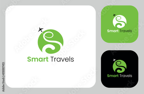 Travel Logo Design River Illustration With S Combination of River And Nature Product Brand