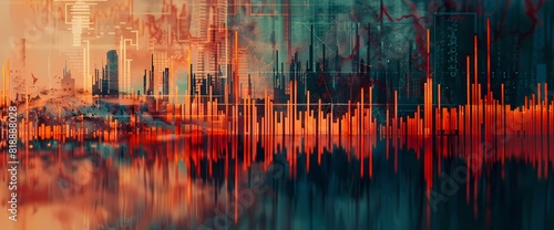 Bar graph showcasing a sudden surge in stock values, highlighting a significant increase in market performance, all captured with impeccable HD resolution.