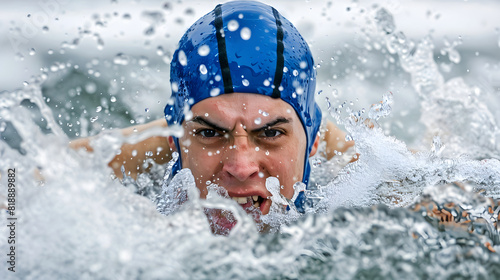 Cold plunge competitions for endurance athletes isolated on white background, detailed, png 