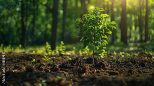 Sustainable forestry practices emphasizing the importance of tree planting for the planet