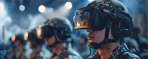 High tech Military Simulation Training Using Virtual Reality for Tactical and Combat Scenarios photo