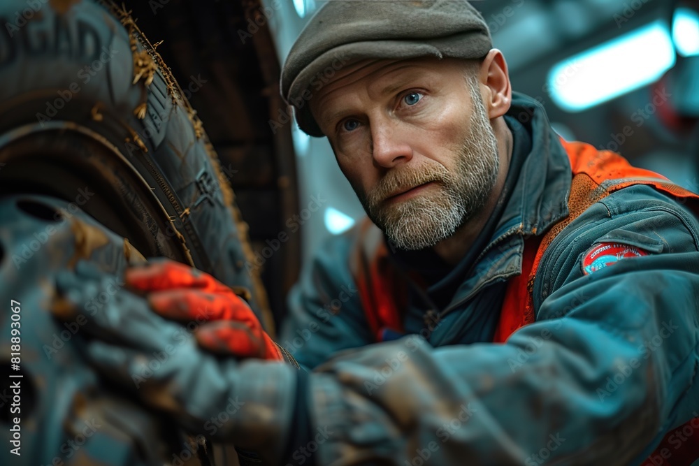 Automotive Inspection Pit A mechanic inspecting the underside of a vehicle in an automotive inspection pit Automotive Inspection Pit A mechanic inspecting the underside of a vehicle in an automotive inspection pit