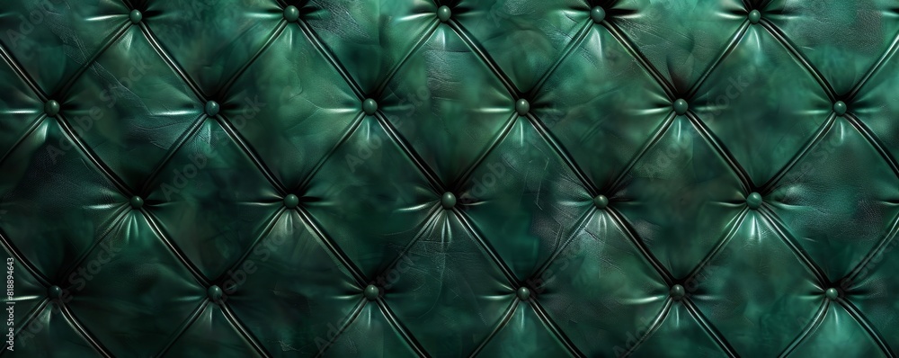 Green leather upholstery, abstract textured background