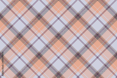 Tartan plaid background, diagonal check seamless pattern. Vector fabric texture for textile print, wrapping paper, gift card, wallpaper.