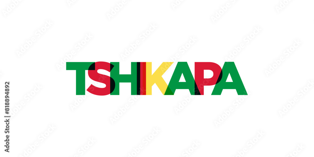Tshikapa in the Congo emblem. The design features a geometric style, vector illustration with bold typography in a modern font. The graphic slogan lettering. Tshikapa in the Congo emblem. The design features a geometric style, vector illustration with bold typography in a modern font. The graphic slogan lettering.