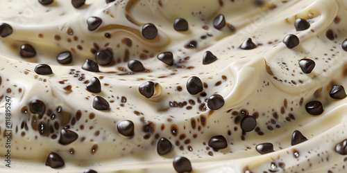 close up on delicious ice cream with teasty ice cream. photo