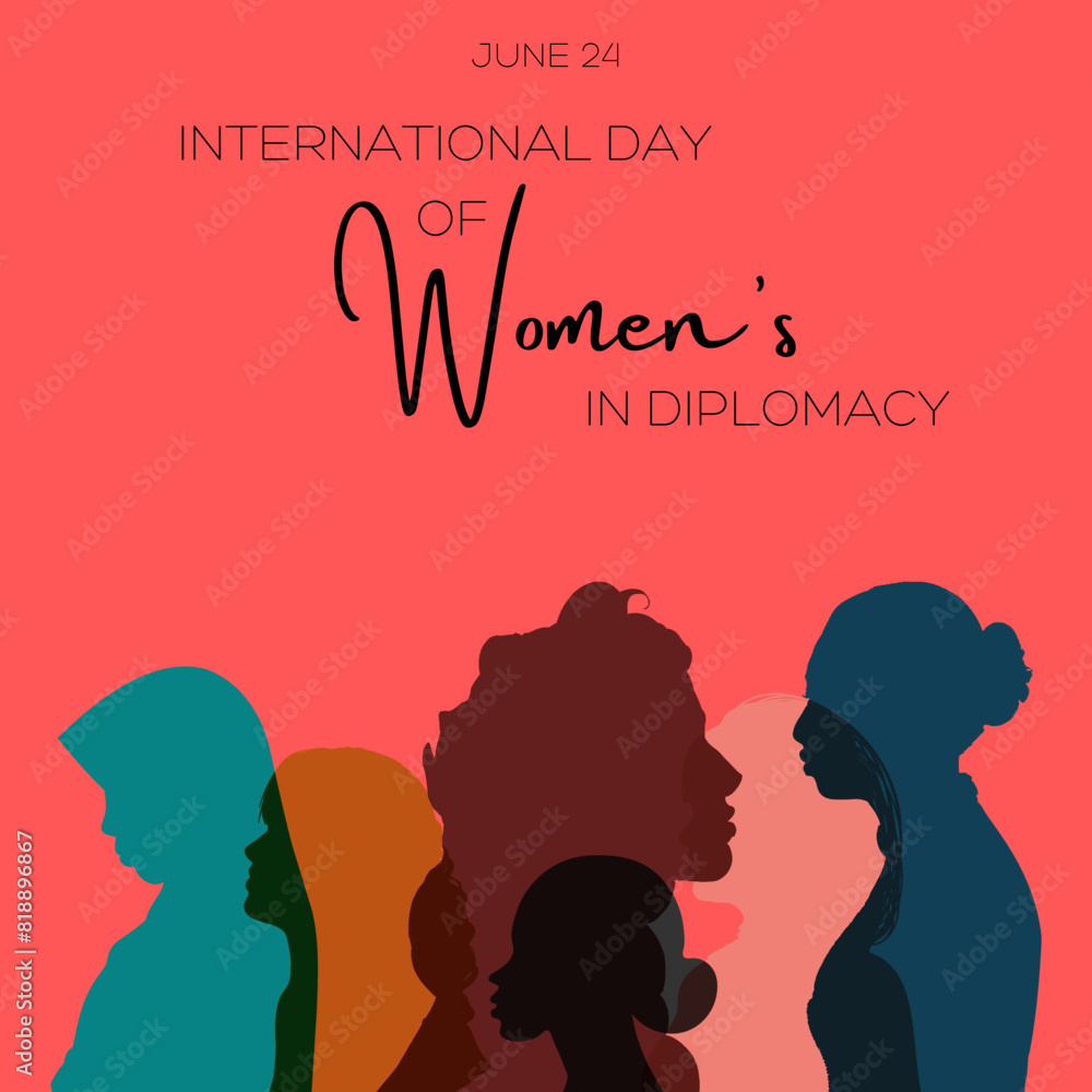 international day of women in diplomacy vector illustration design