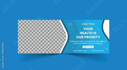 Healthcare medical banner and social media Header template