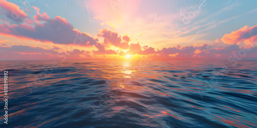 serene sunset over the ocean