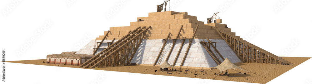 egyptian pyramid ancient building tomb under construction arch viz cutout egyptian pyramid ancient building tomb under construction arch viz cutout