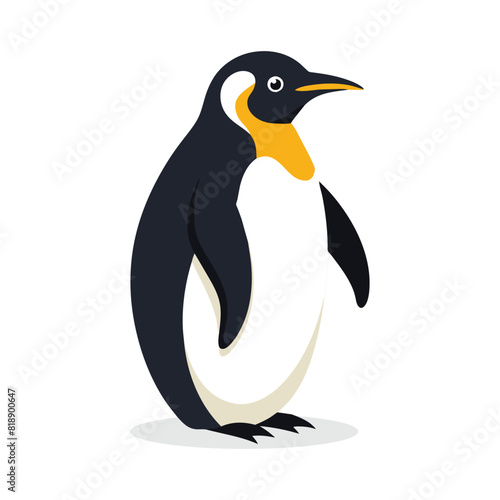 Emperor penguin animal flat vector illustration on white background