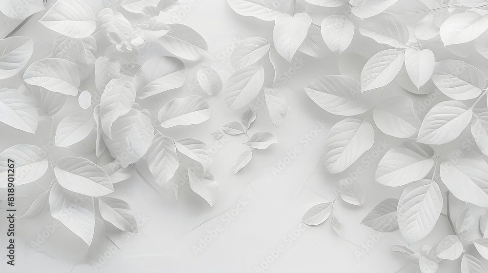 White Paper Leaves Pattern White Paper Leaves Pattern