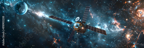 High-tech XM Satellite Soaring Through the Majestic Cosmos: A Symphony of Science and Discovery photo