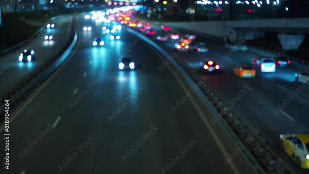 traffic on highway at night traffic on highway at night