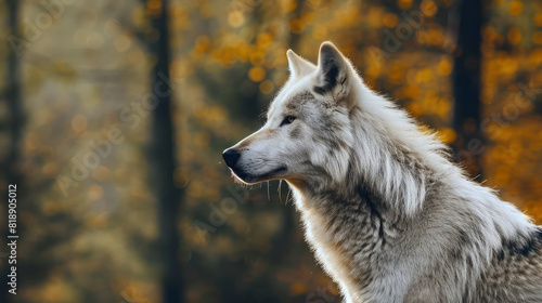 In its element, a majestic gray wolf patrols its territory, with a coat that's both fierce and beautiful.