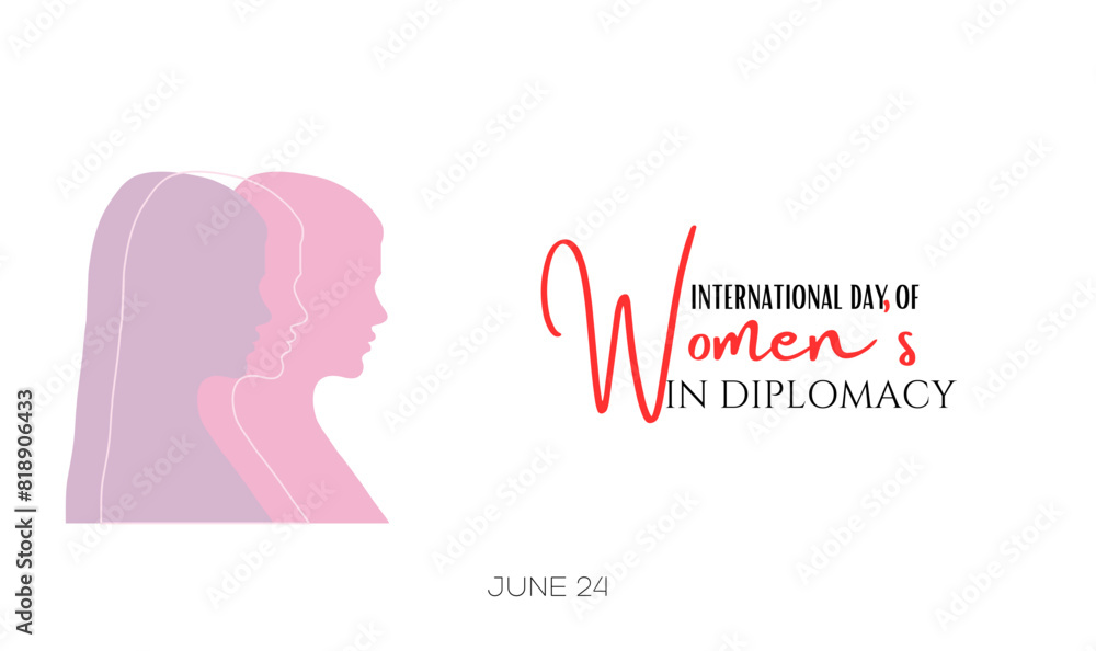 international day of women in diplomacy vector illustration design