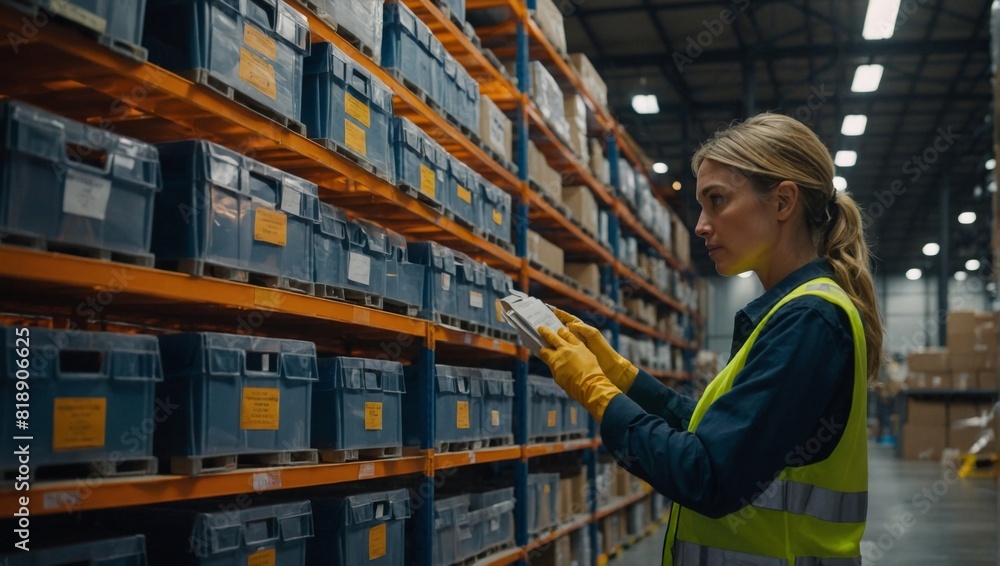 person standing in front of a warehouse person standing in front of a warehouse