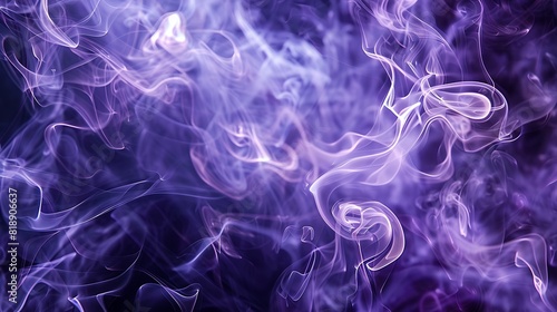 Purple tendrils of smoke twist and turn, forming intricate patterns of mesmerizing complexity