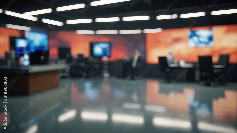 Fototapeta premium Bokeh blur working office studio - not cleared vision