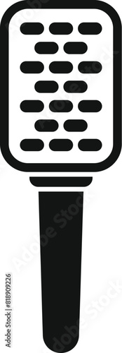 Black and white vector illustration of a kitchen cheese grater, simple icon design