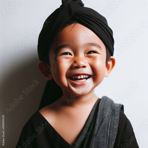 3D Character AI illustration of asian moslem Santri kids boys wearing peci kopiah sarung reading al quran with backpack going to school