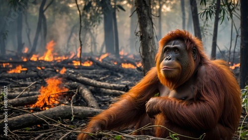 orangutans and forest fires