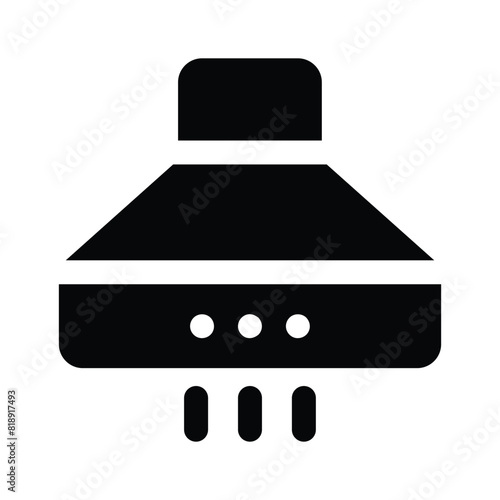 An exhaust called kitchen hood used in kitchen, editable vector design
